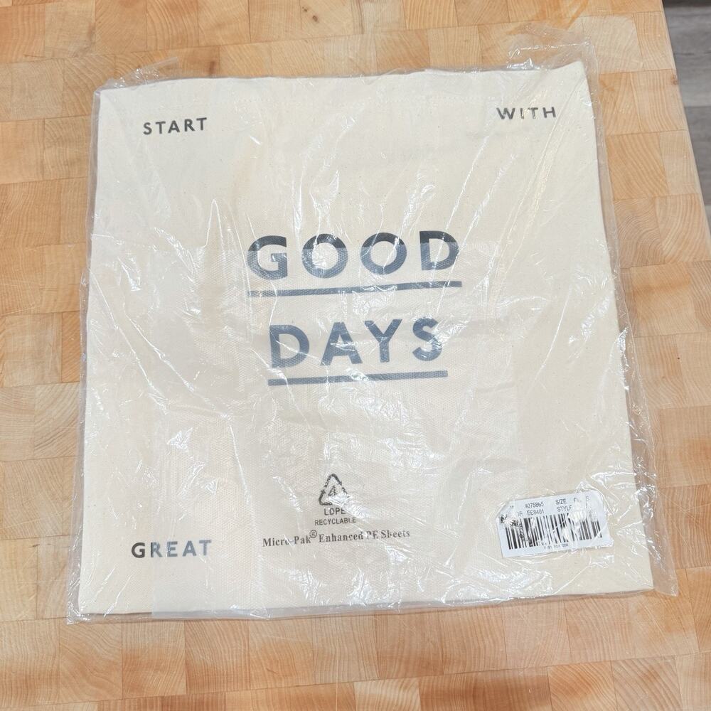 Madewell Canvas Tote Bag Logo Shopping Reuseable GOOD DAYS Shopper NWT